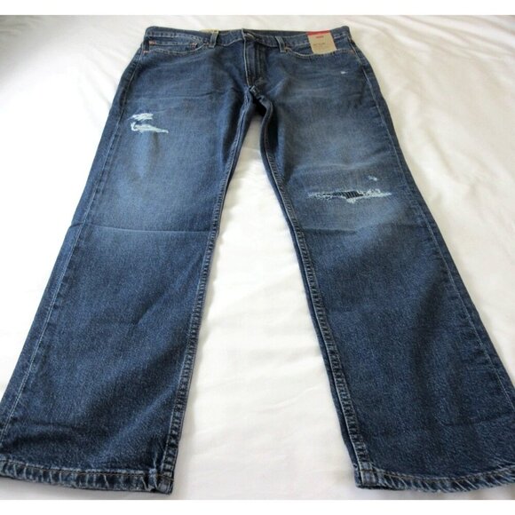 Levi's Men's 511 Slim fit Distressed Denim Blue Jeans Medium Wash 5 Pocket NWT - Picture 1 of 9